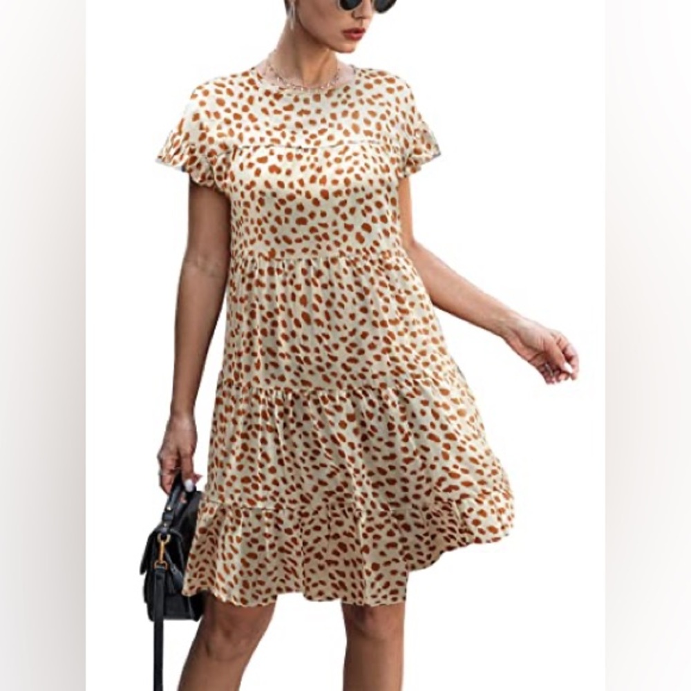 Leopard Print Tiered Dress